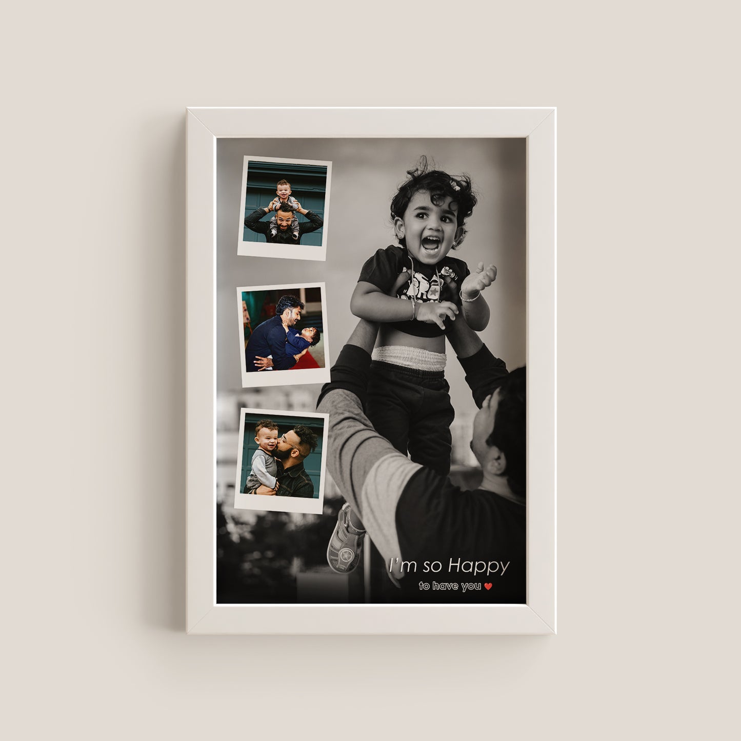 Custom 4 Image Father Love Frame