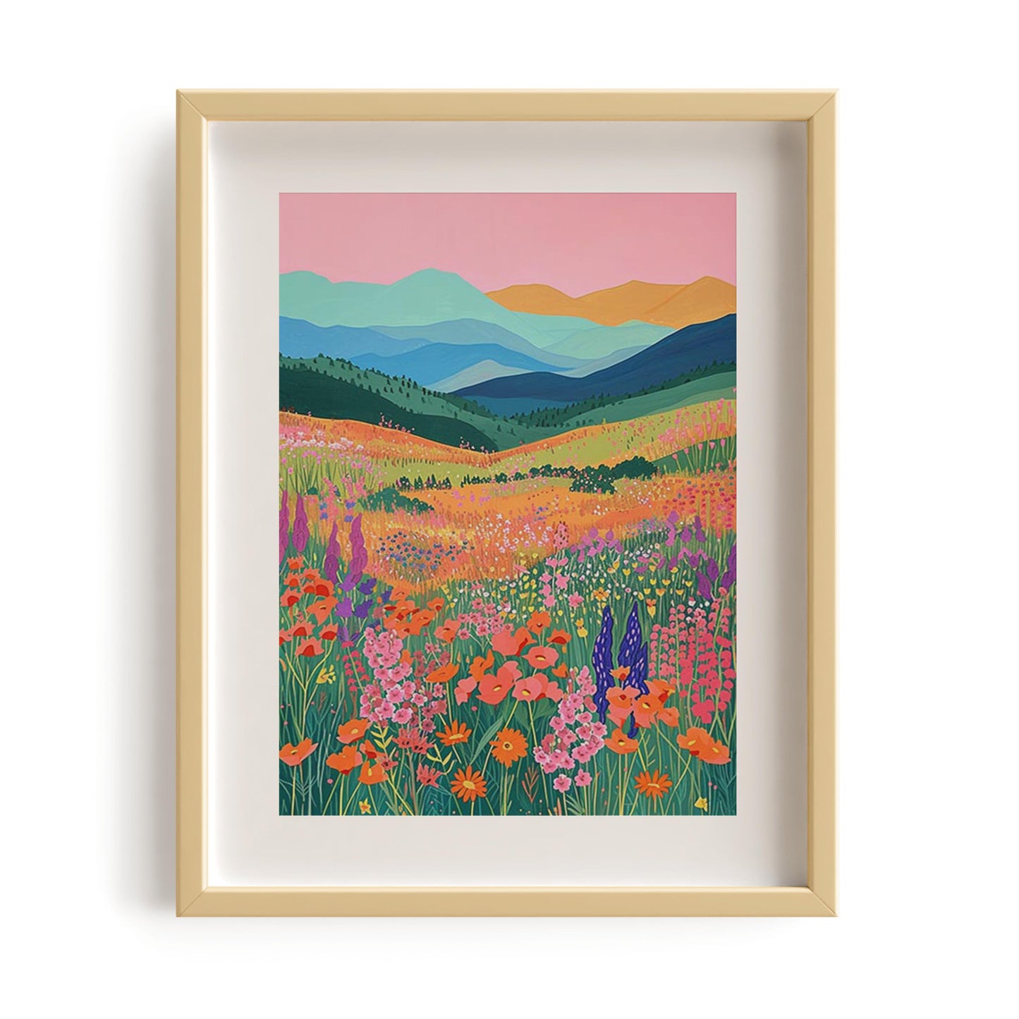 Tropical mountain and Floral