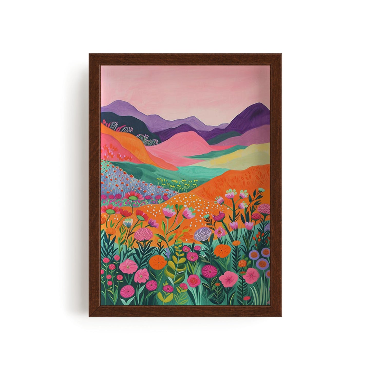 Tropical mountain and Floral #2