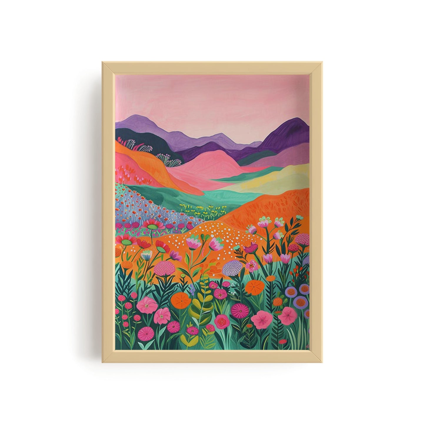Tropical mountain and Floral #2