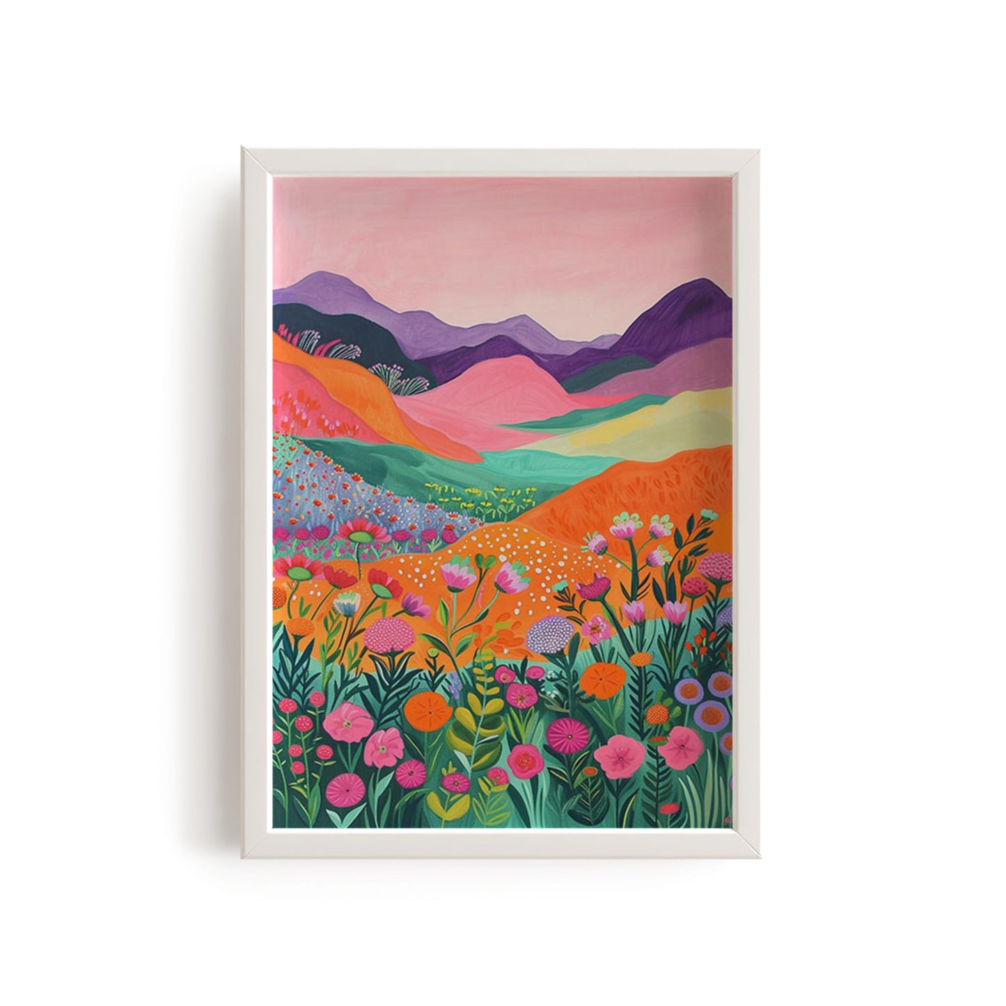 Tropical mountain and Floral #2