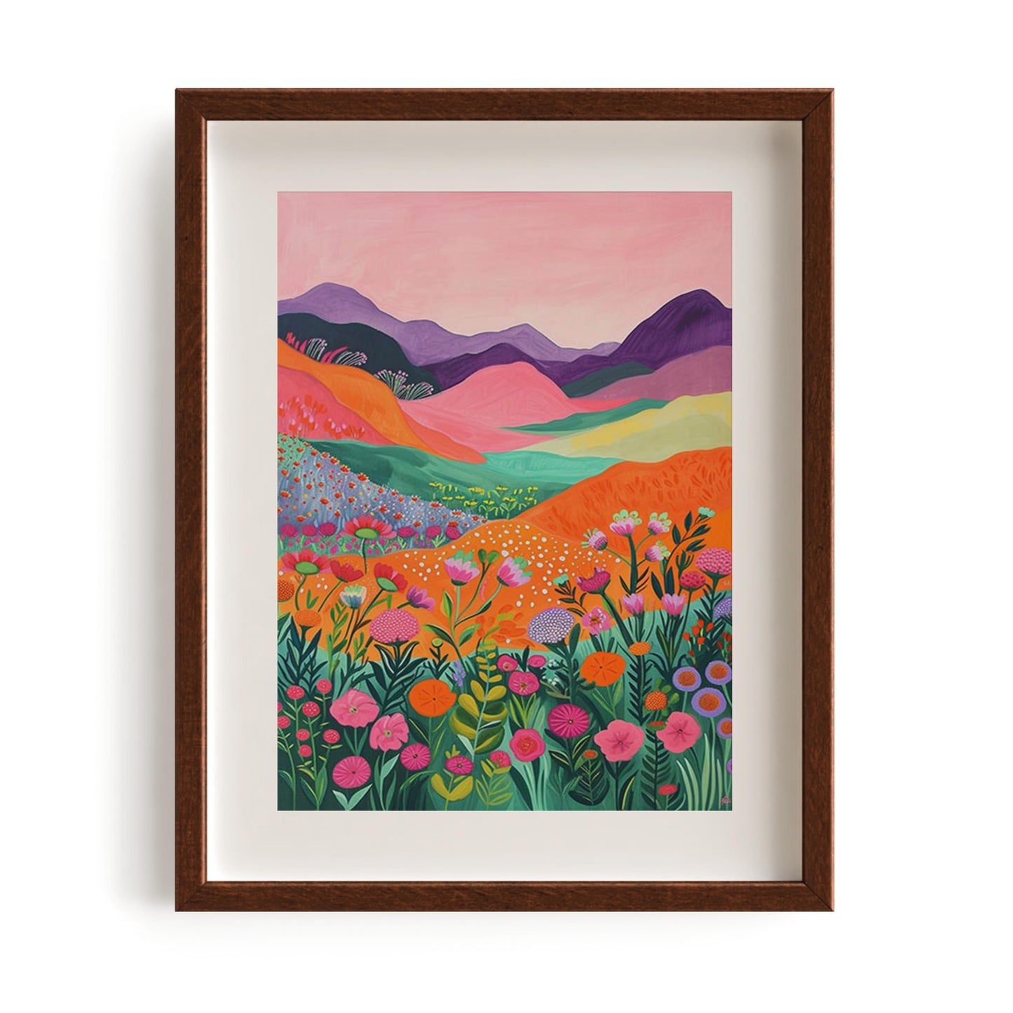 Tropical mountain and Floral #2