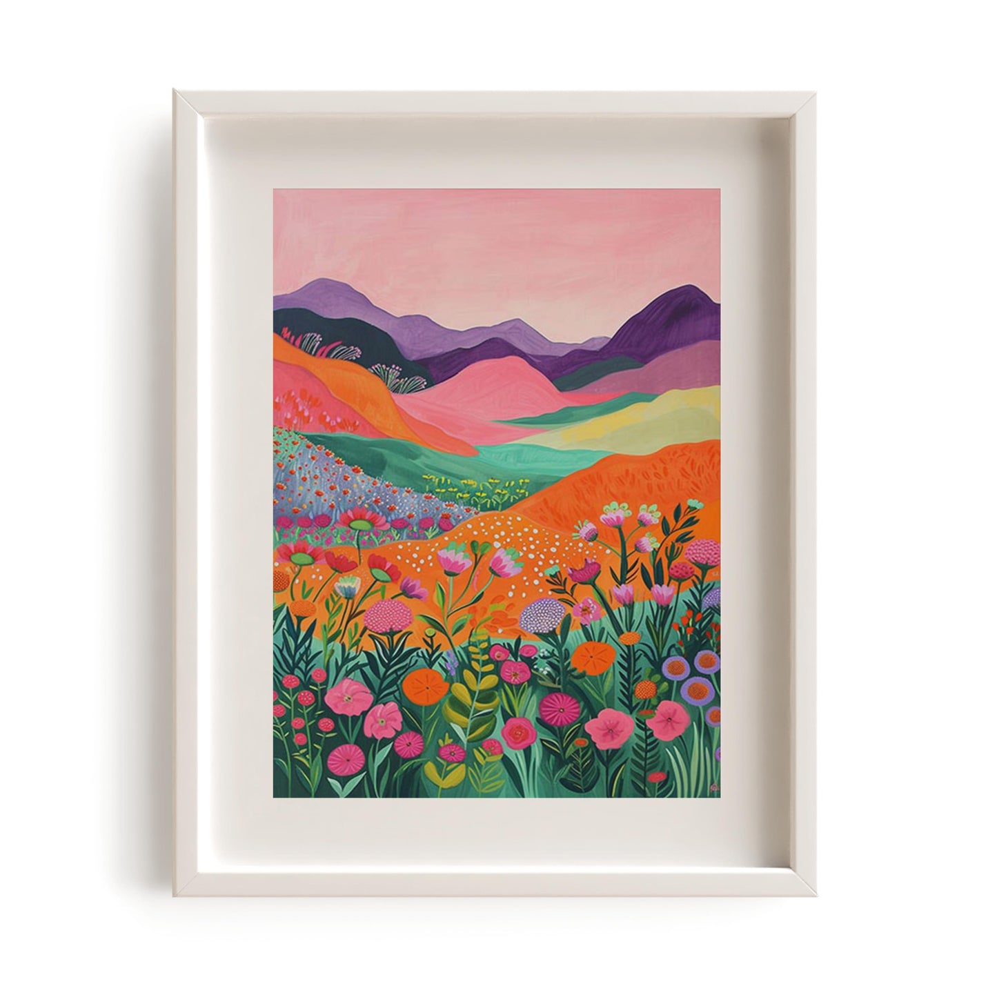 Tropical mountain and Floral #2