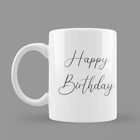 White Mug Happy Birthday