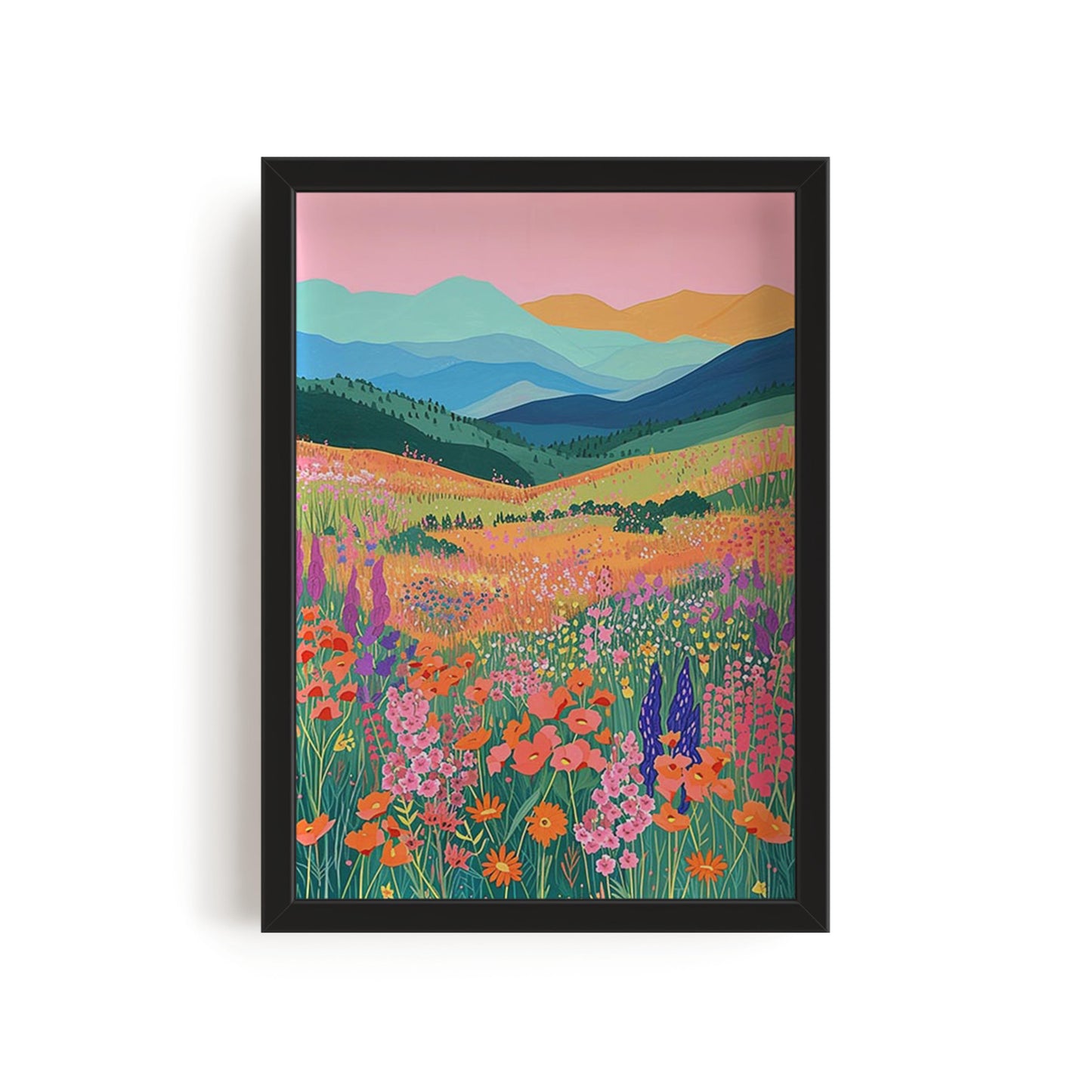 Tropical mountain and Floral