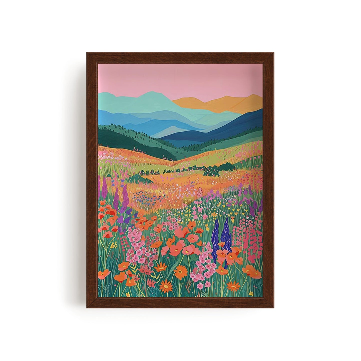 Tropical mountain and Floral