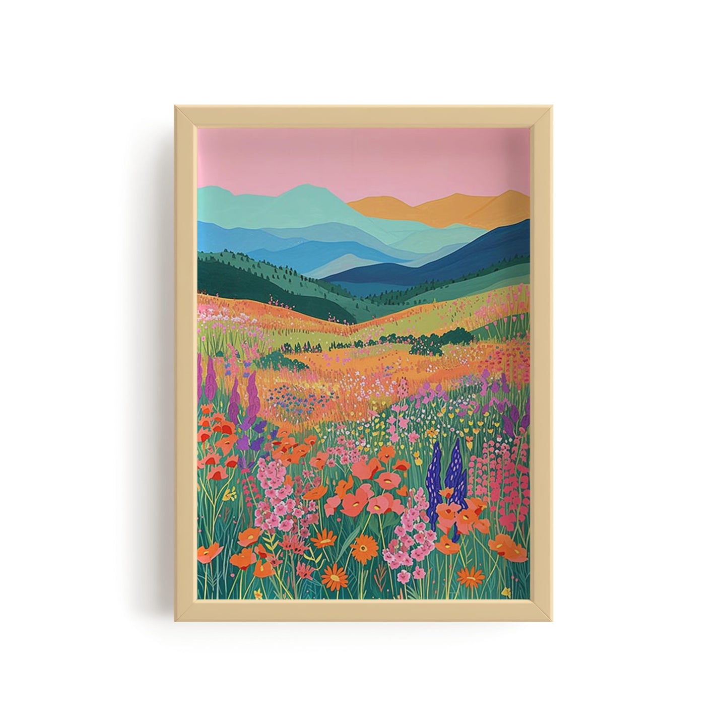 Tropical mountain and Floral