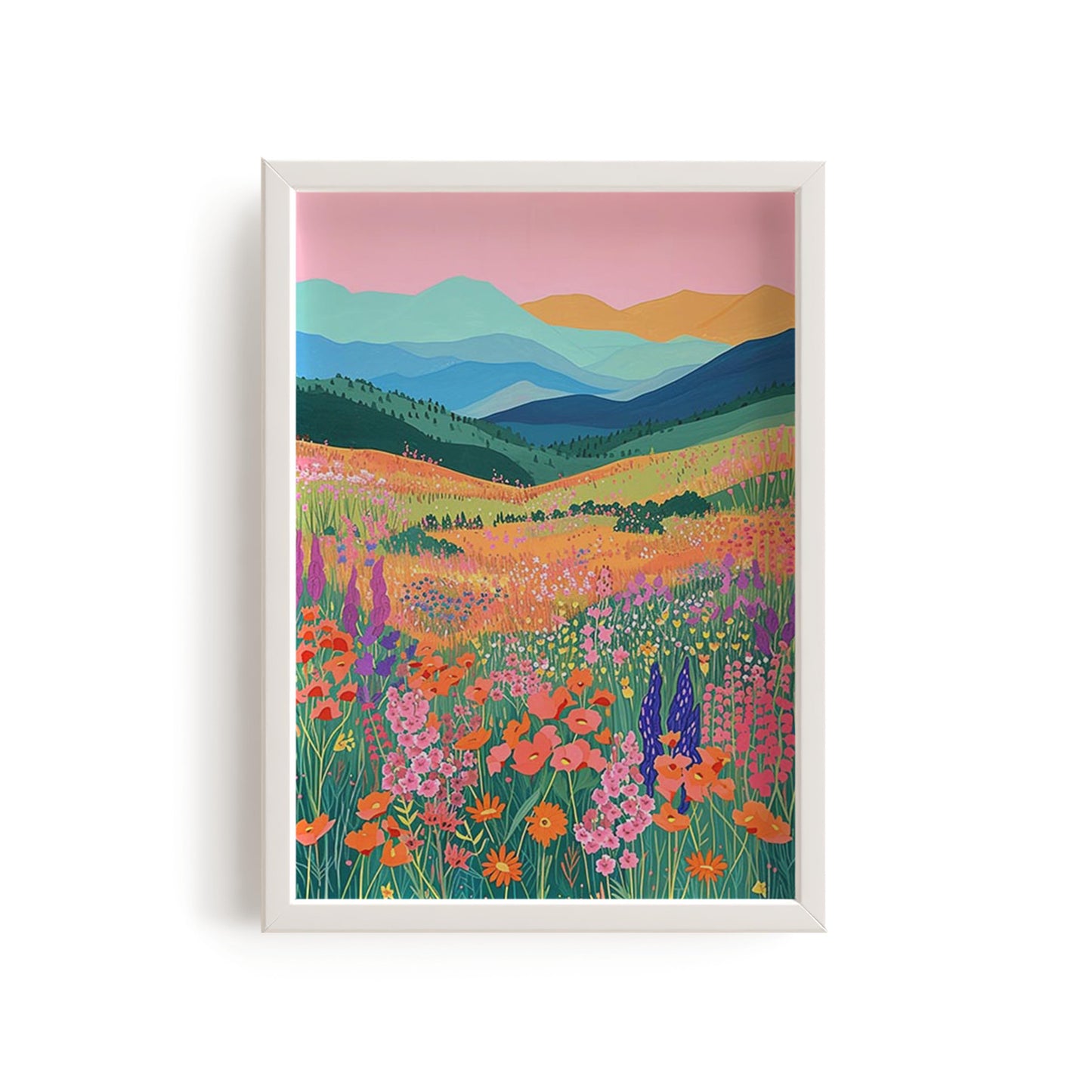 Tropical mountain and Floral