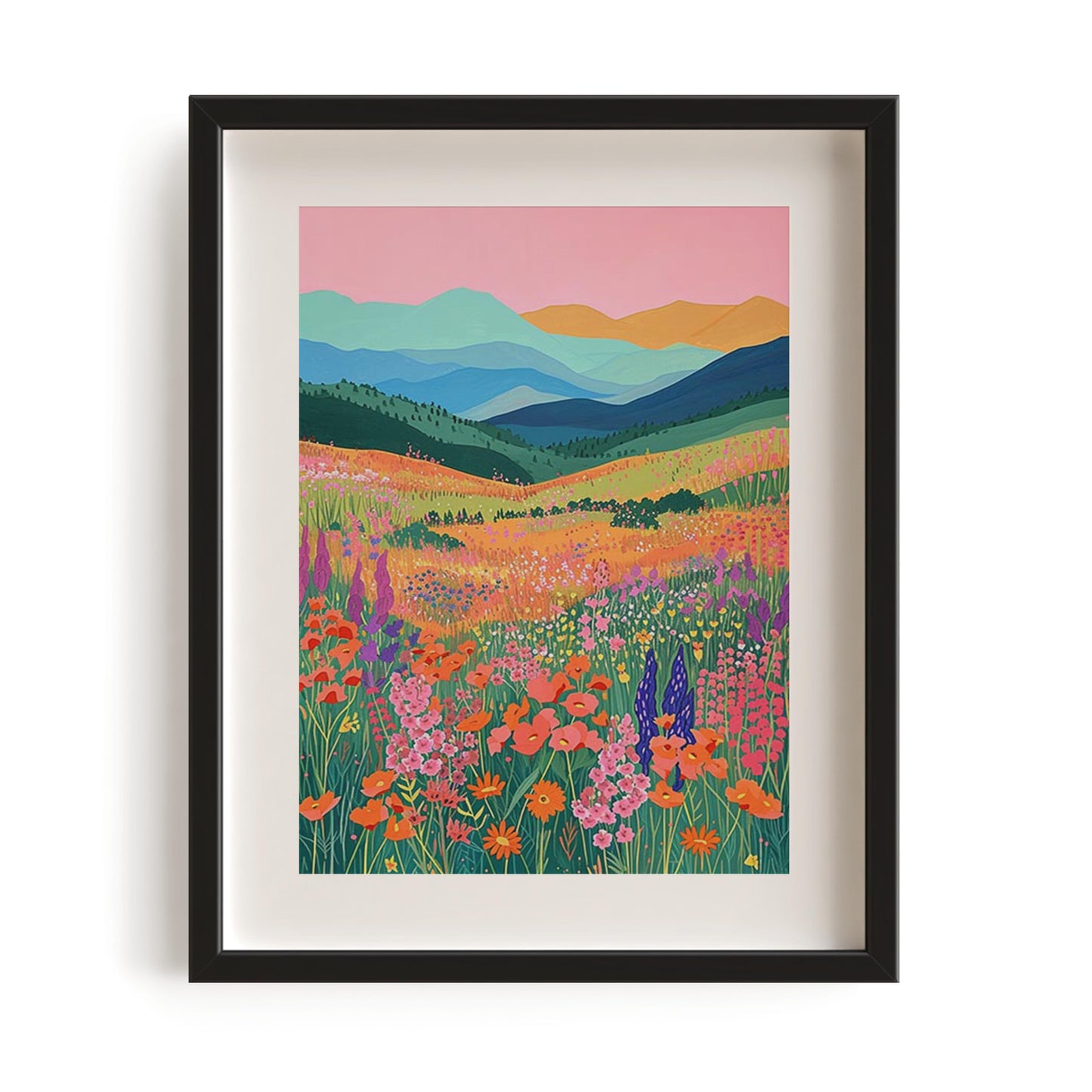 Tropical mountain and Floral