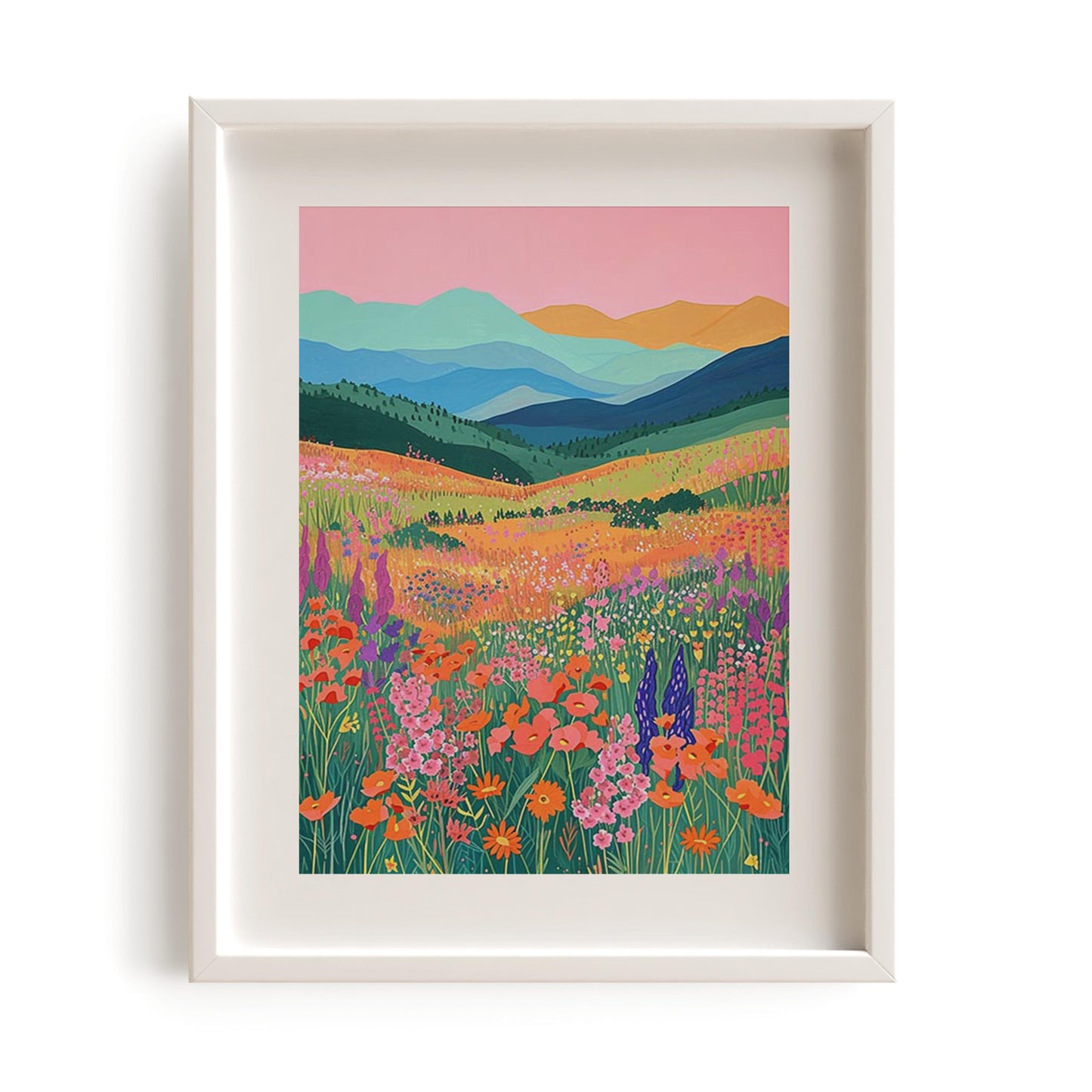 Tropical mountain and Floral