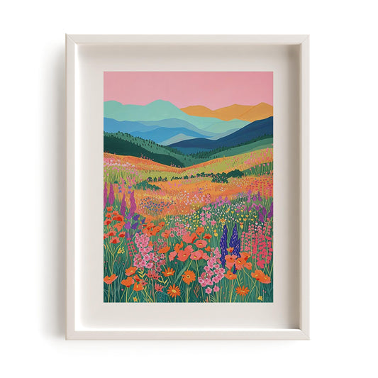 Tropical mountain and Floral