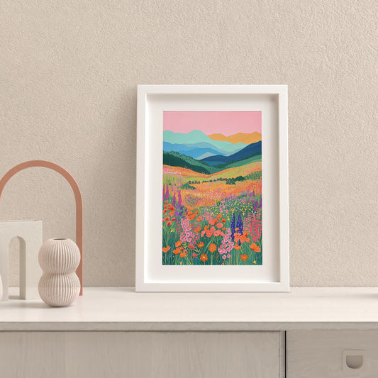 Tropical mountain and Floral