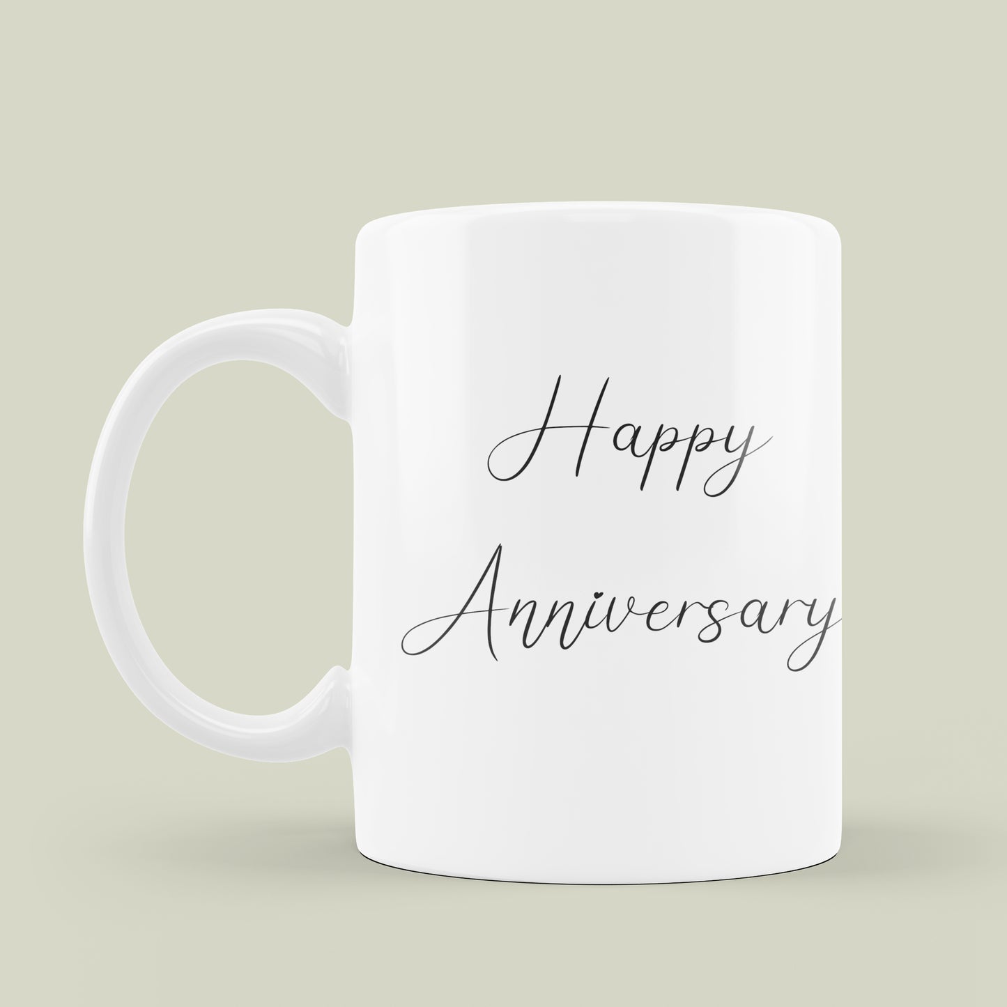 White Mug Happy Anniversary